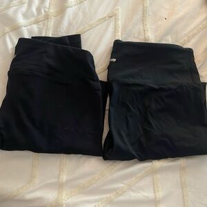 2 pairs of black workout pants xl